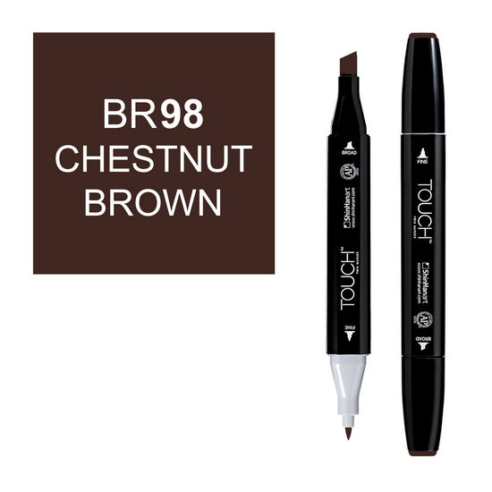 Marqueur Touch double pointe marron