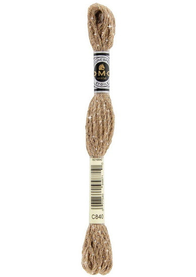 Fil à broder - étoile- beige brun moyen