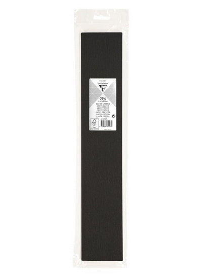 Crepe paper 250x50cm black - BLACK