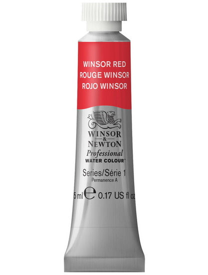 Professional watercolour - 5ml - winsor red - s1