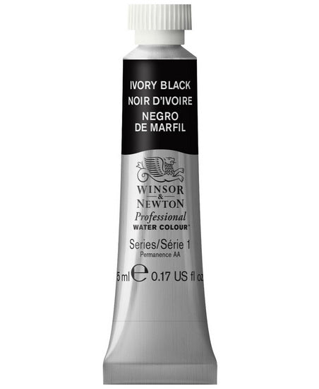 Professional watercolour - 5ml - ivory black - s1