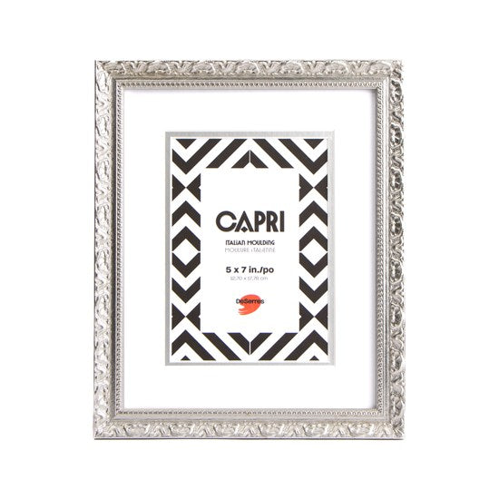 Cadre photo capri - orné - argent - 5 x 7 pouces