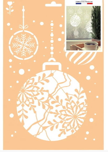 Pochoir a4 boules de noel
