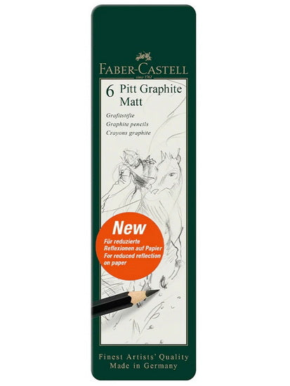Set of 6 pitt matte graphite pencils