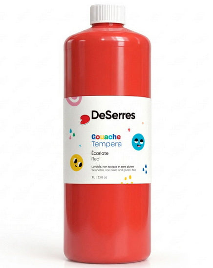 Washable tempera - 1l - scarlet