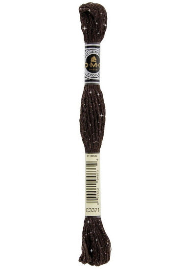 Embroidery floss - glitter - black brown
