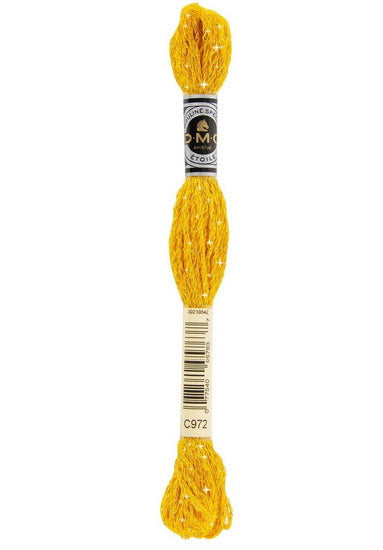 Embroidery floss - glitter - deep canary