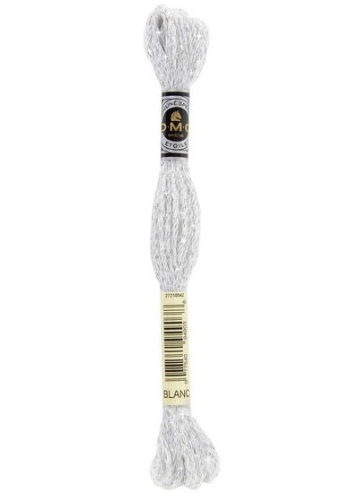 Embroidery floss - glitter - white