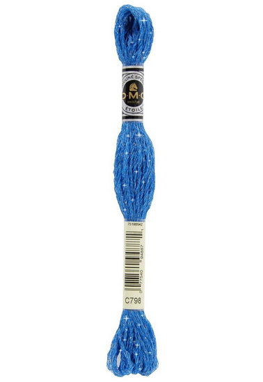 Fil à broder - étoile- bleu foncé delft