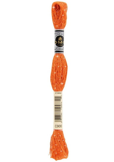 Fil à broder - étoile- orange brule foncé