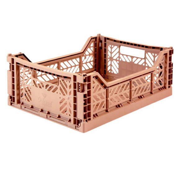 Caisse pliante - beige chaud - 17 x 27 x 11 centimètres liter
