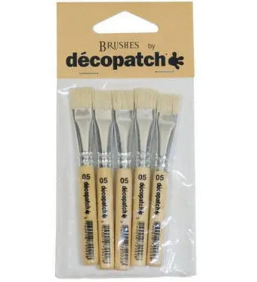 Pinceaux pure soie - paquet de 5