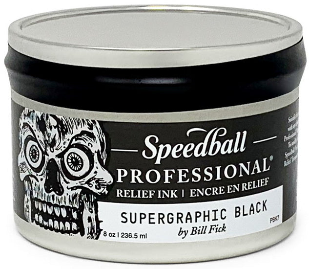 Linocut relief ink - supergraphic black - 8oz