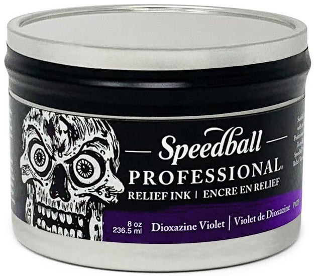 Linocut relief ink - dixazine violet - 8oz