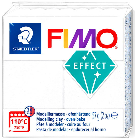 Polymer Clay Fimo Effect White Glitter