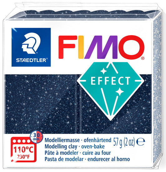 Pâte à modeler fimo effect bleu scintillant