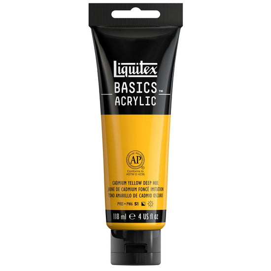 Basics acrylic - 4oz - cadmium yellow deep hue