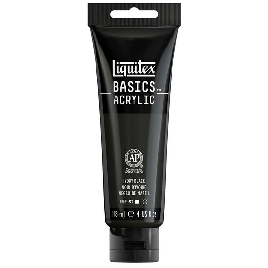 Basics acrylic - 4oz - ivory black