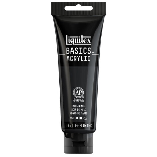 Basics acrylic - 4oz - mars black