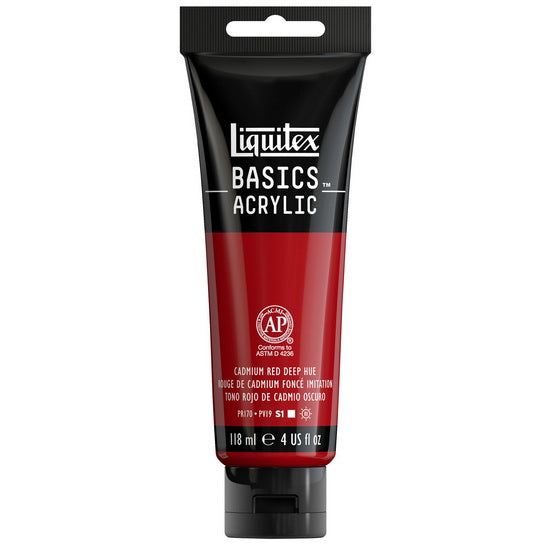 Basics acrylic - 4oz - cadmium red deep hue