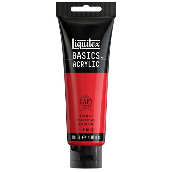 Basics acrylic - 4oz - primary red