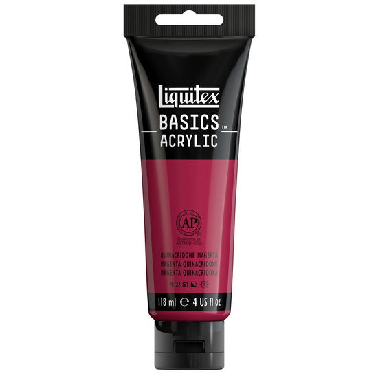 Basics acrylic - 4oz - quinacridone magenta