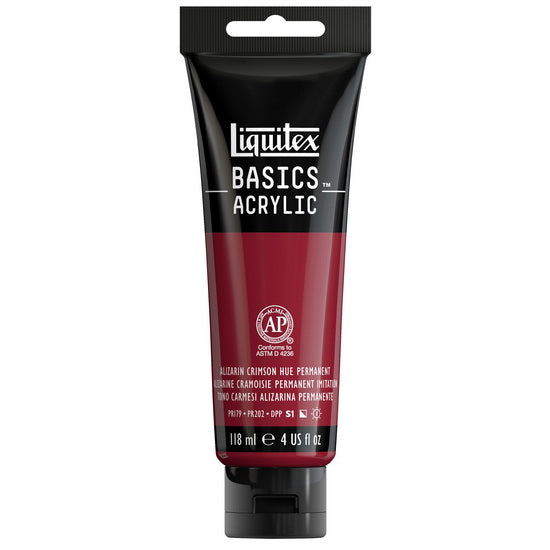 Basics acrylic - 4oz - alizarin crimson hue
