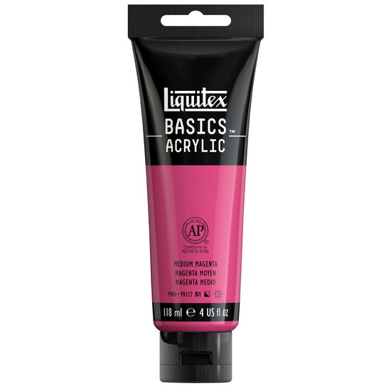 Basics acrylic - 4oz - medium magenta