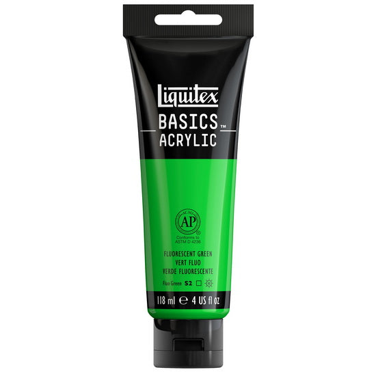 Basics acrylic - 4oz - fluorescent green