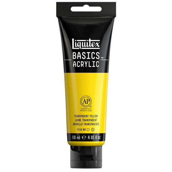 Acrylique basics - 4oz - jaune transparent