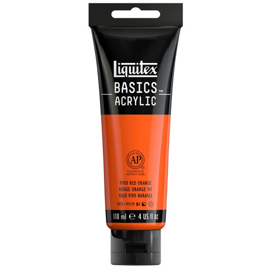 Basics acrylic - 4oz - vivide red orange
