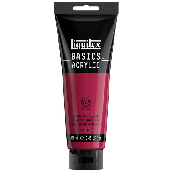 Basics acrylic - 8oz - quinacridone magenta
