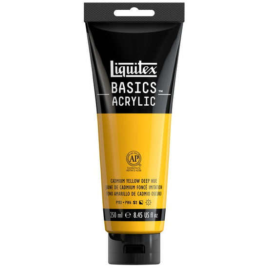 Basics acrylic - 8oz - cadmium yellow deep hue
