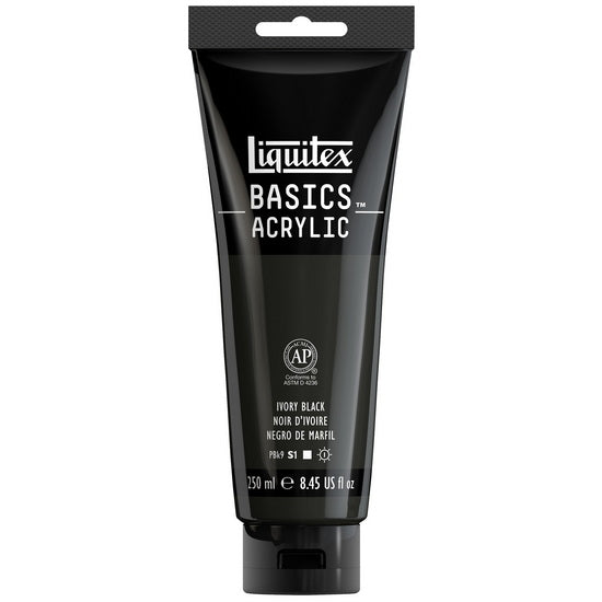 Acrylique basics - 8oz - noir d'ivoire