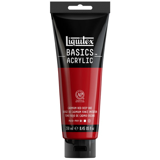 Basics acrylic - 8oz - cadmium red deep hue