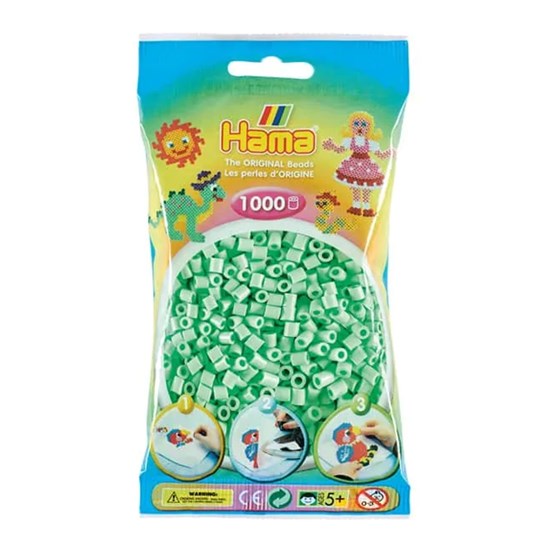 Ens. 1 000 perles Menthe pastel