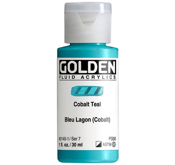 Acrylique fluide - 1 oz  bleu lagon cobalt  s7
