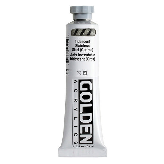 Acrylic heavy body - 2 oz  iridescent s.steel coarse  s5