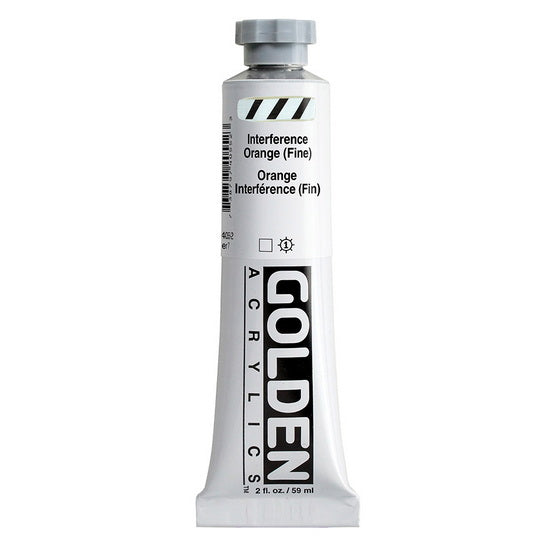 Acrylic heavy body - 2 oz  interference orange fine  s7
