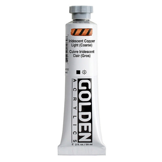 Acrylic heavy body - 2 oz  iridescent lght copper coarse  s8