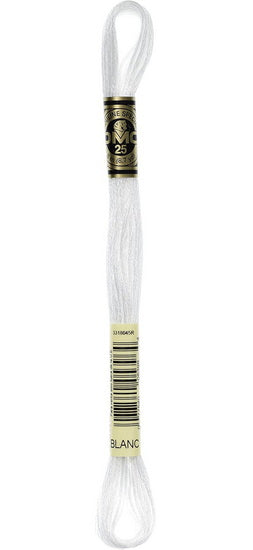 Embroidery floss - white - white