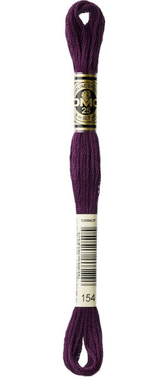 Embroidery floss - v dark grape - 154
