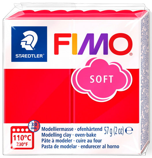 Pâte à modeler fimo soft rouge indien