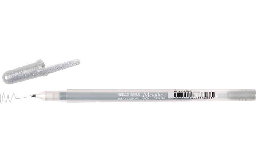 Gel pen gelly roll 0.4mm metallic silver
