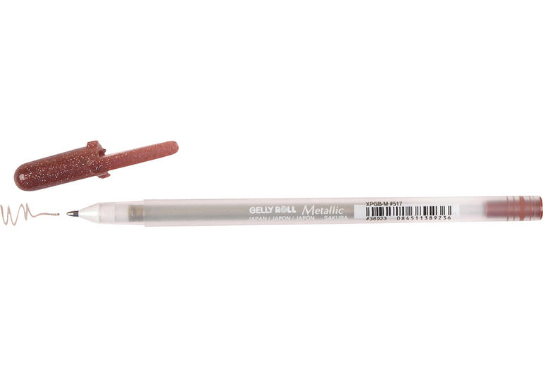 Gel pen gelly roll 0.4mm metallic sepia