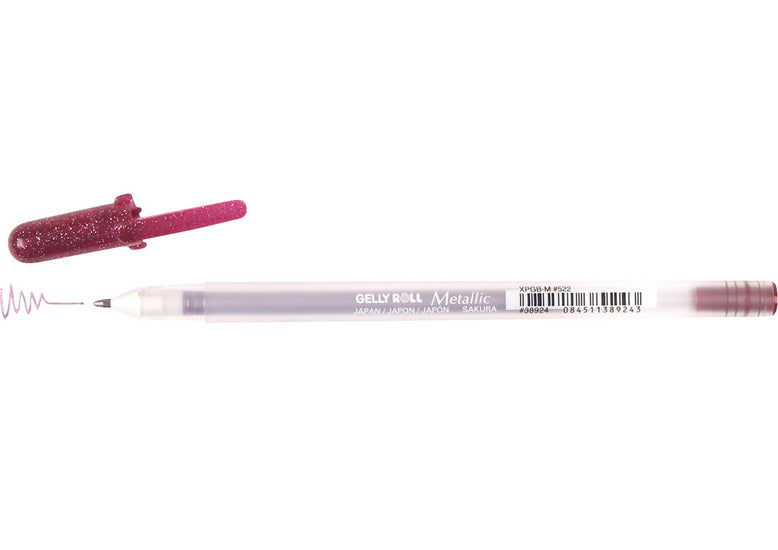 Gel pen gelly roll 0.4mm metallic burgundy