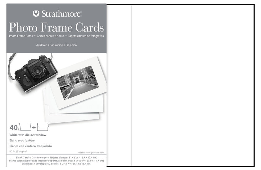 Photo frame cards - 5x7in - white (40)