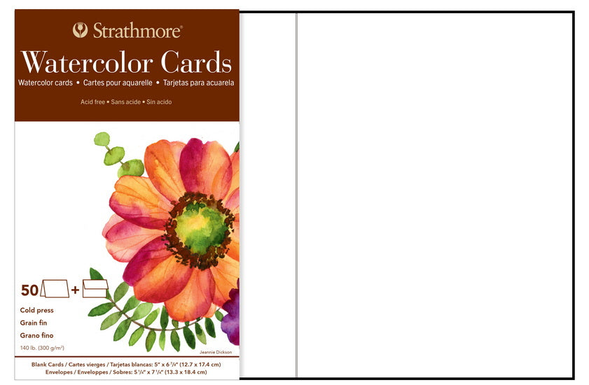 Cartes aquarelle - 5x7po (50)