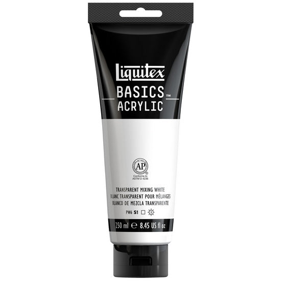 Acrylique basics - 8oz - blanc transparent mélange