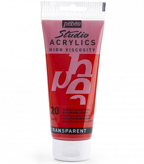 Acrylic hv - studio - 100ml - quinacridone scarlet
